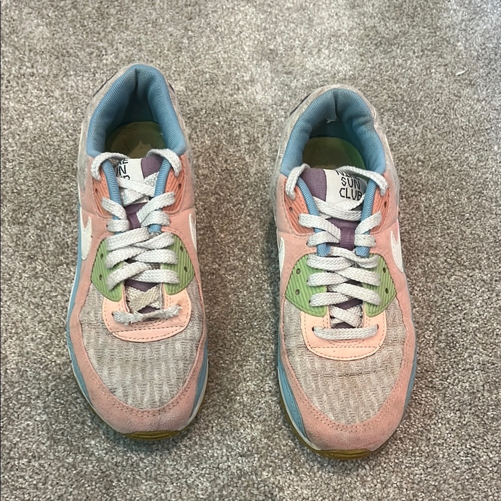 Nike Sun Club Sneakers in Pink, Green, and Blue